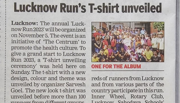 Lucknow Run's T-shirt Unveiled 2023 img