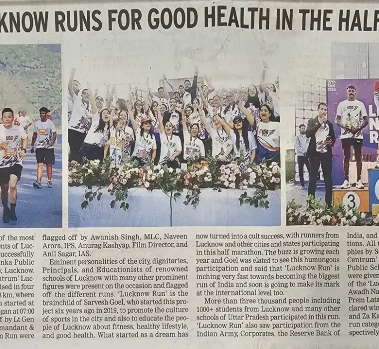 CITY OF LUCKNOW RUNS FOR GOOD HEALTH IN THE HALF MARATHON