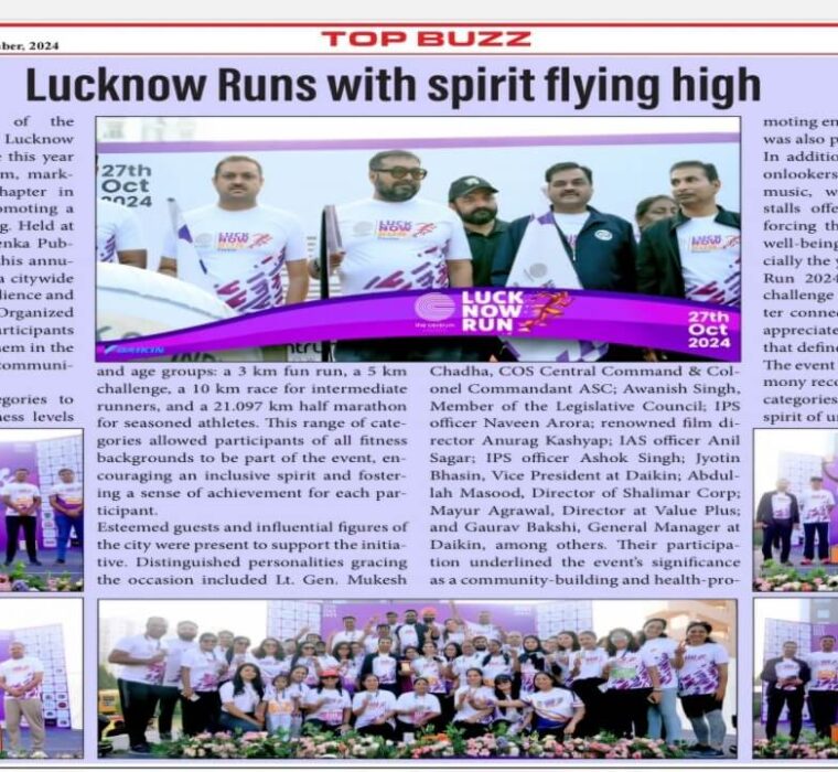 CITY OF LUCKNOW RUNS FOR GOOD HEALTH IN THE HALF MARATHON