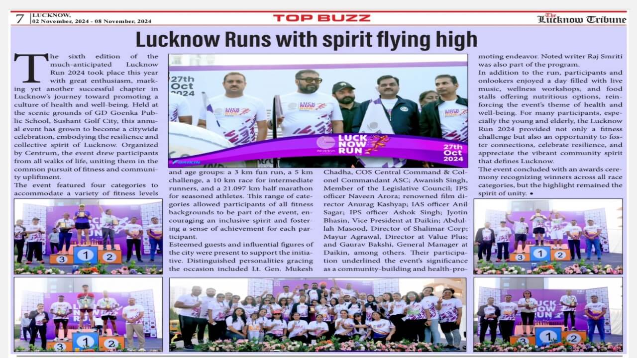 CITY OF LUCKNOW RUNS FOR GOOD HEALTH IN THE HALF MARATHON