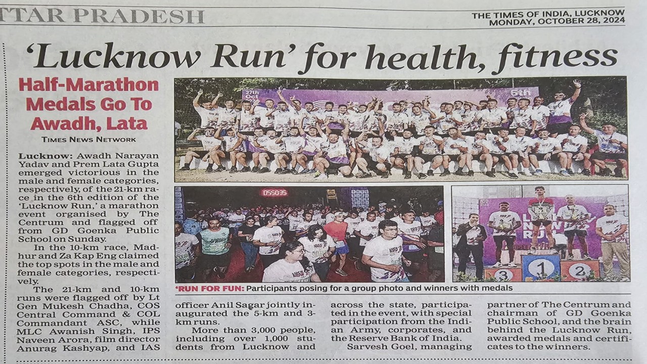 'Lucknow Run' for health, fitness