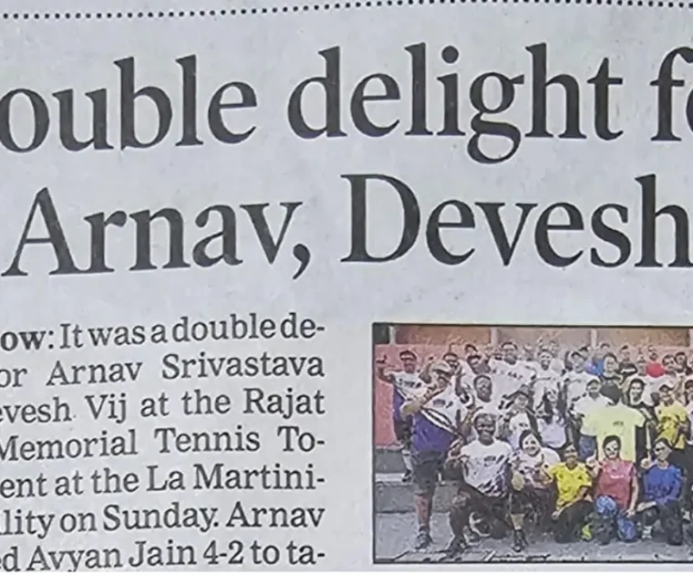 Double Crown for Arnav and Devesh at Rajat Bajaj Memorial Tennis Tournament img 1