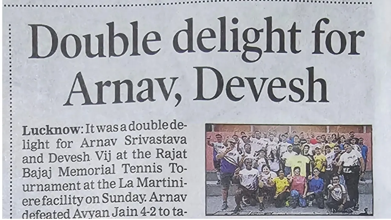 Double Crown for Arnav and Devesh at Rajat Bajaj Memorial Tennis Tournament img 1